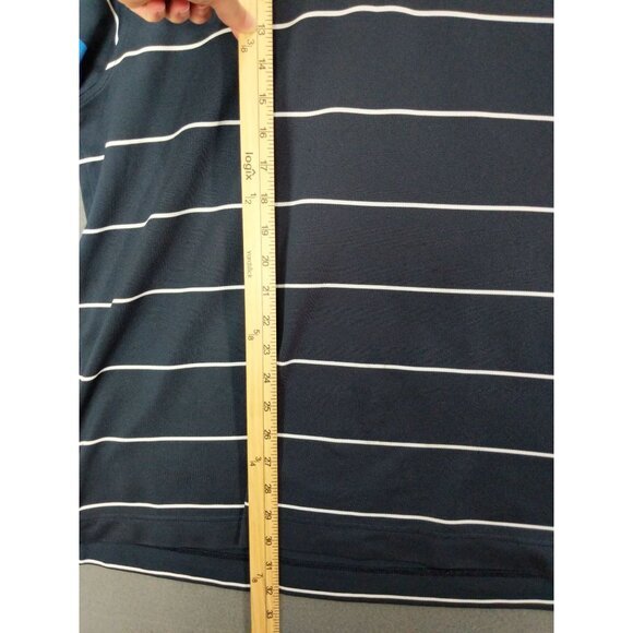 FOOTJOY Mens Golf Polo SZ‎ XL Stripe Navy Pinehurst Club Knit Short Sleeves - Picture 5 of 13